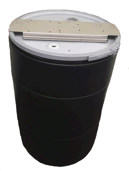 55 Gallon Drum with Mounting Plate - Dead Fly Zone